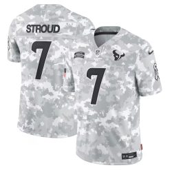 CJ Stroud Houston Texans 2024 Salute To Service Arctic Camo Jersey - All Stitched