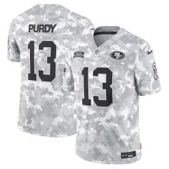 Brock Purdy San Francisco 49ers 2024 Salute To Service Arctic Camo Jersey - All Stitched