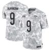 Joe Burrow Cincinnati Bengals 2024 Salute To Service Arctic Camo Jersey - All Stitched