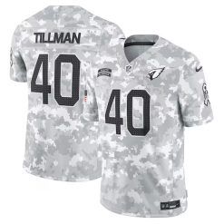 Pat Tillman Arizona Cardinals 2024 Salute To Service Arctic Camo Jersey - All Stitched