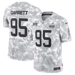 Myles Garrett Cleveland Browns 2024 Salute To Service Arctic Camo Jersey - All Stitched