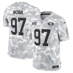 Nick Bosa San Francisco 49ers 2024 Salute To Service Arctic Camo Jersey - All Stitched