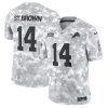 Amon Ra St Brown Detroit Lions 2024 Salute To Service Arctic Camo Jersey - All Stitched