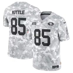Georgia Kittle San Francisco 49ers 2024 Salute To Service Arctic Camo Jersey - All Stitched
