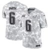 DeVonta Smith Philadelphia Eagles 2024 Salute To Service Arctic Camo Jersey - All Stitched