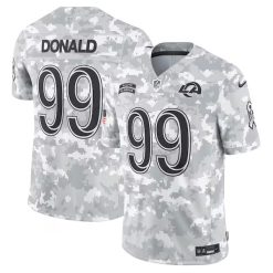 Aaron Donald Los Angeles Rams 2024 Salute To Service Arctic Camo Jersey - All Stitched