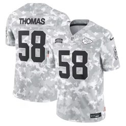 Derrick Thomas Kansas City Chiefs 2024 Salute To Service Arctic Camo Jersey - All Stitched