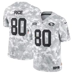 Jerry Rice San Francisco 49ers 2024 Salute To Service Arctic Camo Jersey - All Stitched