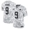 Bryce Young Carolina Panthers 2024 Salute To Service Arctic Camo Jersey - All Stitched