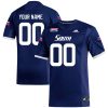 Custom South Alabama Jaguars Football Navy Home Jersey w/ SBC Patch - All Stitched