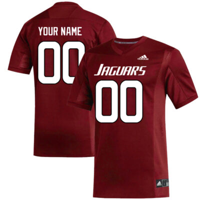 Custom South Alabama Jaguars Football Red Alternate Jersey - All Stitched