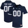 Custom Uconn Huskies Football Navy Home Jersey w/ AAC Patch - All Stitched