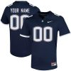 Custom Uconn Huskies Football Navy Home Jersey - All Stitched