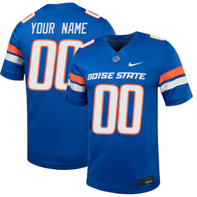 Custom Boise State Broncos Football Royal Home Jersey - All Stitched