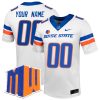 Custom Boise State Broncos Football White Away Jersey w/ MWC Patch - All Stitched