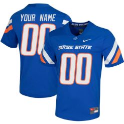 Custom Boise State Broncos Football Royal Untouchable Jersey - All Stitched