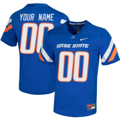 Custom Boise State Broncos Football Royal Untouchable Jersey - All Stitched