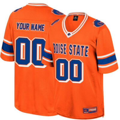 Custom Boise State Broncos Football Orange Colosseum Retro Jersey - All Stitched