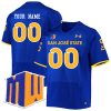 Custom San Jose State Spartans Football Royal Home Jersey w/ Mountain West Patch - All Stitched