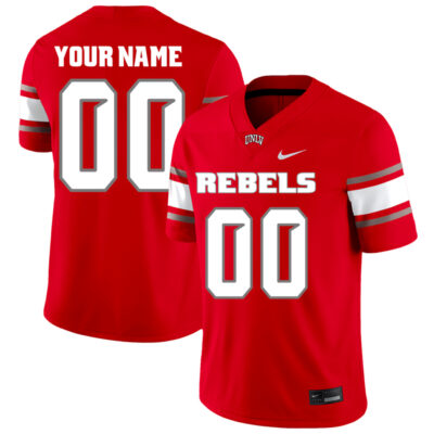 Custom UNLV Rebels Football Red Home Jersey - All Stitched