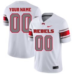 Custom UNLV Rebels Football White Away Jersey - All Stitched