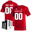 Custom Fresno State Bulldogs Football Red Home Jersey w/ WMC Patch - All Stitched