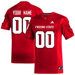 Custom Fresno State Bulldogs Football Red Home Jersey - All Stitched