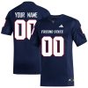 Custom Fresno State Bulldogs Football Navy Alternate Jersey - All Stitched