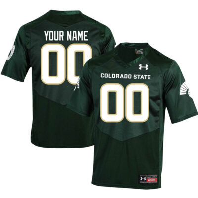 Custom Colorado State Rams Football Green Jersey - All Stitched