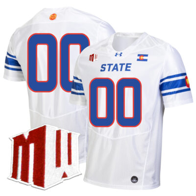 Custom Colorado State Rams Football White Jersey w/ MWC Patch - All Stitched