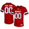 Custom SMU Mustangs Football Red Alternate Jersey - All Stitched