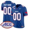 Custom SMU Mustangs Football Royal Vapor F.U.S.E Limited Jersey w/ ACC Patch - All Stitched