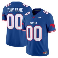 Custom SMU Mustangs Football Royal Vapor F.U.S.E Limited Jersey - All Stitched