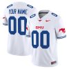 Custom SMU Mustangs Football White Vapor F.U.S.E Limited Jersey - All Stitched