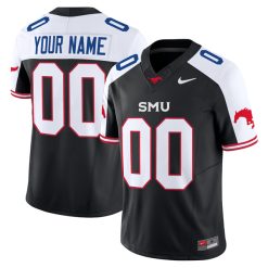 Custom SMU Mustangs Football Alternate Black Vapor F.U.S.E Limited Jersey - All Stitched