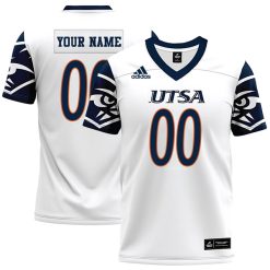 Custom UTSA Roadrunners Football White Game Jersey - All Stitched