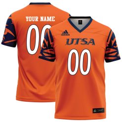 Custom UTSA Roadrunners Football Orange Game Jersey - All Stitched