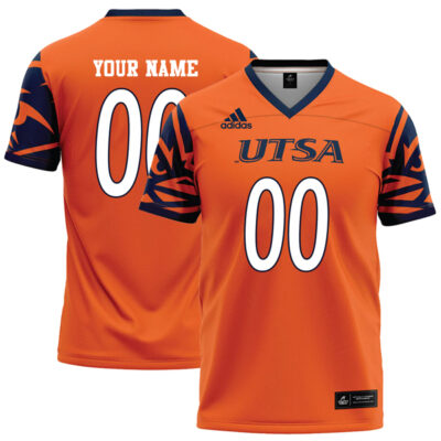 Custom UTSA Roadrunners Football Orange Game Jersey - All Stitched