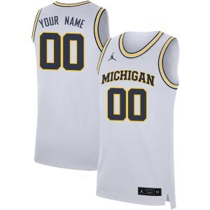 Custom Michigan Wolverines Basketball White Game Jersey - All Stitched