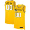 Custom Michigan Wolverines Basketball Maize Jersey - All Stitched
