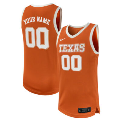 Custom Texas Longhorns Basketball Texas Orange Game Jersey - All Stitched