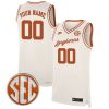 Custom Texas Longhorns Basketball Natural Retro Jersey w/ SEC Patch - All Stitched