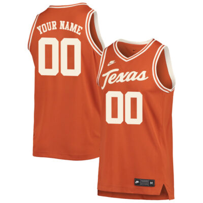Custom Texas Longhorns Basketball Texas Orange Retro Jersey - All Stitched