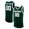 Custom Michigan State Spartans Basketball Green Game Jersey - All Stitched