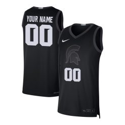 Custom Michigan State Spartans Basketball Black Limited Jersey - All Stitched