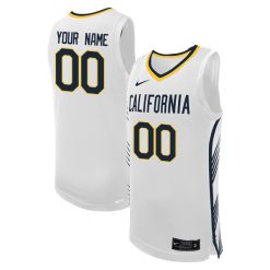 Custom California Golden Bears Basketball White Game Jersey - All Stitched