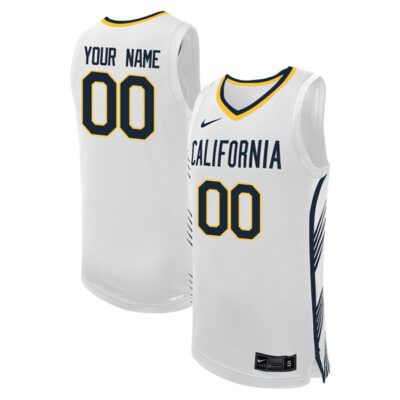 Custom California Golden Bears Basketball White Game Jersey - All Stitched