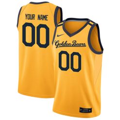 Custom California Golden Bears Basketball Gold Game Jersey - All Stitched