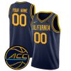Custom California Golden Bears Basketball Navy Alternate Game Jersey w/ ACC Patch - All Stitched