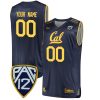 Custom California Golden Bears Basketball Navy Performance Jersey w/ PAC12 Patch - All Stitched